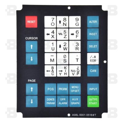 A98L-0001-0518#T KEY SHEET FOR CRT/MDI 9ˮ FS-0